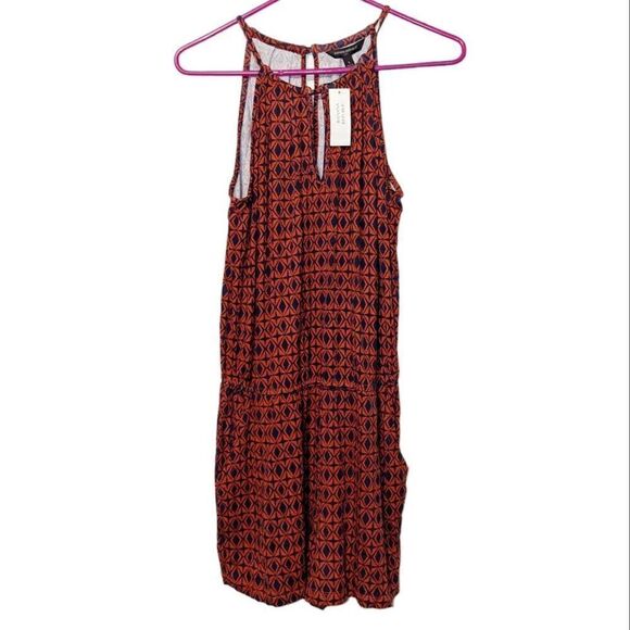 NWT Banana Republic Women's Geometric Keyhole Halter Blouson Romper Small - Picture 2 of 12